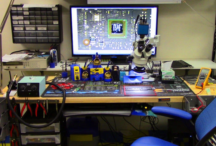 Tucson Computer Repair micro-soldering and rework station
